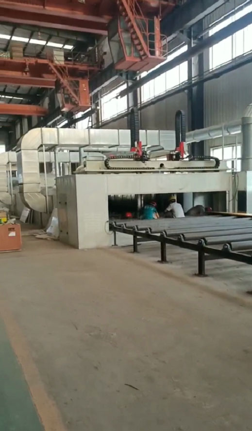 鋼板預處理線、噴漆、烘干安裝現場圖